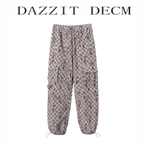 Yundi element 2020 spring new versatile thin letter cartoon printing foot closing tooling casual pants 2c1q446