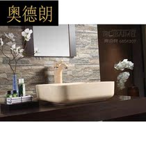 Ceramic basin washbasin solitary type square upper basin wash basin wash basin colored flower art Basin