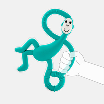 Baby grinding teeth rods dancing small monkey soft tooth anti-eating artifact bite silicone toy boiler