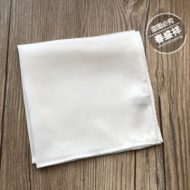 Small and exquisite silk handkerchief plain plain crepe satin solid color off-white water extension painting tie-dyed square scarf DIY hand-painted graffiti