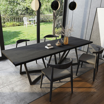Brief Modern Nordic Desk Long Table Industrial Wind Talks Table Loft Designer Furniture Solid Wood Meeting Table