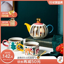 Palace style afternoon tea tableware set mother bubble teapot ceramic Nordic style British trumpet creative personality