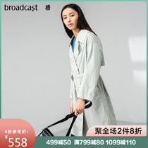 Shopping mall's new cotton long windy clothes of the same style in spring