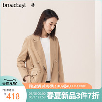 Broadcast spring new Korean relaxed double breasted blazer bdm1xd515, please think when confused