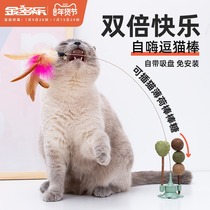 Cat toy multi-function cat stick cat self-Hi Rod automatic feather cat self-Hi relief artifact cat wire long rod
