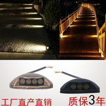 led outdoor waterproof light transmission ground buried light foeway bridge deck plank road light side light non-opening corner