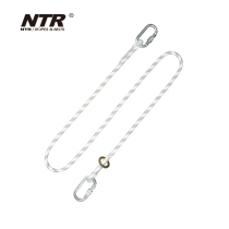 Nortel seat belt matching safety rope high-altitude work simple round card lock anti-falling rope two protective rope