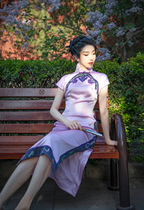 Magic Q独家 原创设计 粉色重磅真丝 重工中式纹样刺绣旗袍连衣裙