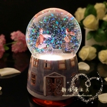 A few meters meet self-spray snowflake crystal ball music box Music Box Music Box girlfriend girlfriend wedding birthday Christmas gift