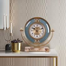 Watch clock living room vintage ornaments Nordic creative fashion home desk clock bedroom mute simple personality desk clock
