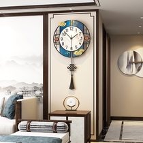 New Chinese wall clock watch living room household atmosphere wall clock Modern simple light luxury personality Chinese style mute