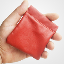 Buy 2 send 1 spring opening automatic closing mini lamb leather zero wallet genuine leather headphones to contain small wallet coin bag