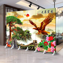 Big exhibition Hongtu screen Office partition Landscape painting company Eagle Hotel background wall Yingke Song folding screen Great Wall