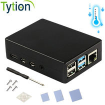 Raspberry pie 4b3b + metal shell die-casting aluminum alloy case box cooling column saves fan
