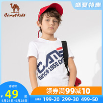 Camel children's wear boys' short sleeve T-shirt pure cotton summer new children's T-shirt middle and big children's air permeable girl's top