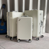 High-end aluminum frame foreign trade export Japan 25 suitcase mute universal wheel luggage password boarding box for men and women
