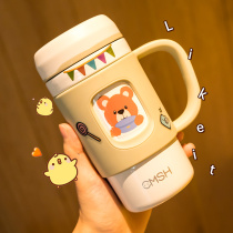  Thermos cup Ladies with handle Office tea and water separation tea cup Personal special Japanese-style water cup Large capacity