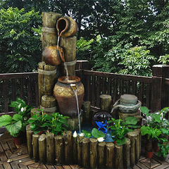 假山流水喷泉摆件风水轮花园庭院招财鱼池缸室内山水景观客厅装饰