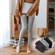 Autumn and winter wool socks over the knee women thickened warm knee hemp long tube leg guard wool foot cover pile socks
