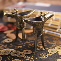 Ancient Clothing Photography Props Antique Metal Wine Glasses Wine Bottles Ancient Wind Retro Photo Studio Shooting Props Background Swing Pieces