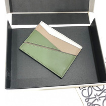 Puzzle plain card holder multicolor splicing Caves Bull Leather sheet Collage-style Sheet Pinch