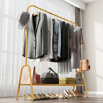 Clothes rack Floor-to-ceiling folding clothes rack Bedroom single pole household indoor hanging clothes rack Balcony drying clothes rack