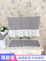 Yarn-dyed lattice LCD TV computer cover cloth dust cover set all-in-one desktop curved screen display decorative cover