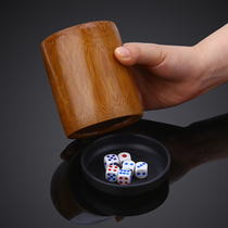 Bamboo tube New Dice Cup wooden double straight tube KTV bar Cup manual sieve Cup shake Cup Cup dice