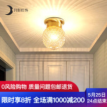 American type lamps and lanterns enter the house, porch light luxury balcony, pineapple lamp, ceiling lamp, corridor, modern simple aisle lamp, northern Europe