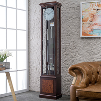 Han time living room floor clock European simple retro solid wood clock German movement vertical floor clock HG2102