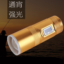 Fishing tackle light charging fishing Light Night Fishing light 20W night Hook Fish blue flashlight 15W purple four light source fishing light