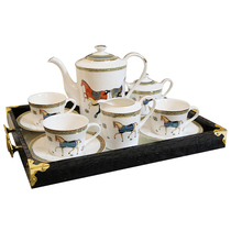 European neoclassical model house decoration creative home decoration ceramic bone porcelain coffee cup tea set