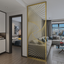Light luxury stainless steel iron partition screen living room hotel modern simple hollow decorative wall entrance entrance entrance