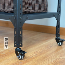 Universal wheel for shelf mute heavy-duty rubber caster rack angle steel shelf wheel with brake wheel