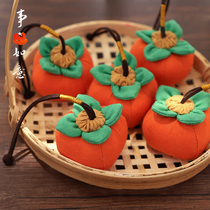 Persimmon sachet diy material bag Handmade ancient incense bag Semi-finished mosquito repellent incense bag Persimmon Ruyi portable car hanging