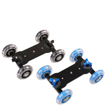 Single Counter Camera Photography Dolly Videography Pulley Car Slide Rail Trolley Super Silent Tabletop Mini Four Wheels Rail Car