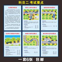 Examination Item Subject Driving School Poster Five Joint Examination Traffic Signs Subject 2 Poster Wall Chart Display Board Hanging Picture