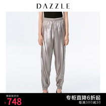 DAZZLE 2020 summer new metallic sports Harlan high-waist casual pants women 2C2Q4168D