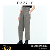 DAZZLE 2020 new lattice pattern straight suit casual pants women 2C1Q4303L