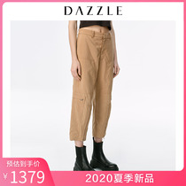 Dazzle Disu 2020 summer wear new used tooling sports zipper 9-point casual pants women 2c2q421n