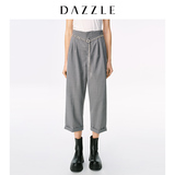 Dazzle Desu 2020 summer wear new worsted wool grey wide leg casual pants for women 2c2q4181e