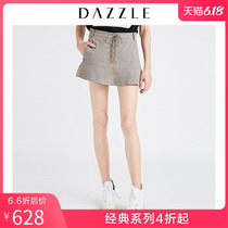 Dazzle Disu summer wear new casual Plaid suit tie skirt pants pants women 2g2q1023l