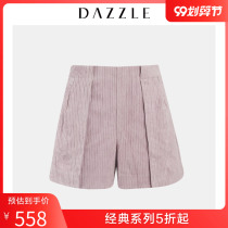Dazzle ground element autumn new style Morandi short plush modern casual shorts women 2G3Q1181G