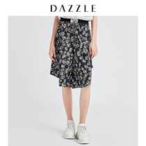 Dazzle Disu summer new Bermuda asymmetric funny skirt pants floral shorts 2g2q1306t