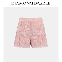 Diamond dazzle ground element 19 spring and summer new elegant mesh splicing lace shorts 1g2q1127g