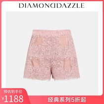 Diamond dazzle ground element 19 spring and summer new elegant mesh splicing lace shorts 1g2q1127g