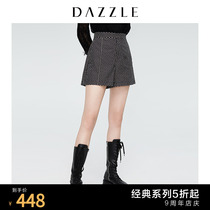 Dazzle Desu autumn dress new split decoration geometric full print casual shorts 2g3q1236t