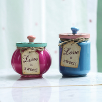 You can live creative candy jar glass jar retro old decoration ornaments hollowed out carved storage bottle storage jar