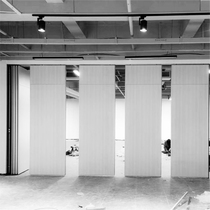 Hotel activity room folding screen moving push-pull telescopic door teaching and training office conference room super high hanging rail partition wall