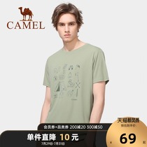 Camel outdoor short-sleeved mens quick-drying T-shirt 2021 summer new ice sense easy-to-dry air-permeable casual sports top